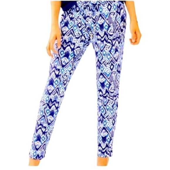 Lilly Pulitzer Beckon Blue Oh My Cod Lola Pant - Picture 1 of 6